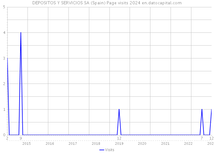 DEPOSITOS Y SERVICIOS SA (Spain) Page visits 2024 