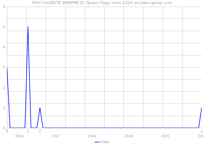 PAN CALIENTE SIEMPRE SL (Spain) Page visits 2024 