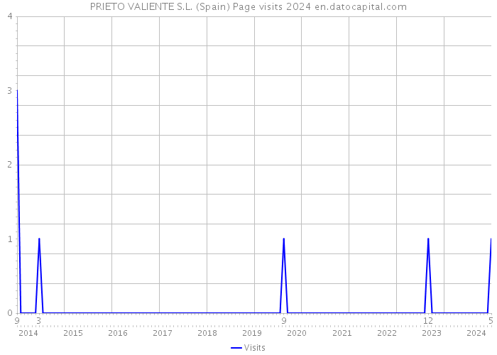 PRIETO VALIENTE S.L. (Spain) Page visits 2024 