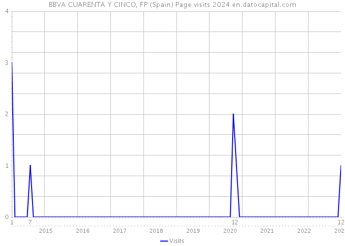 BBVA CUARENTA Y CINCO, FP (Spain) Page visits 2024 