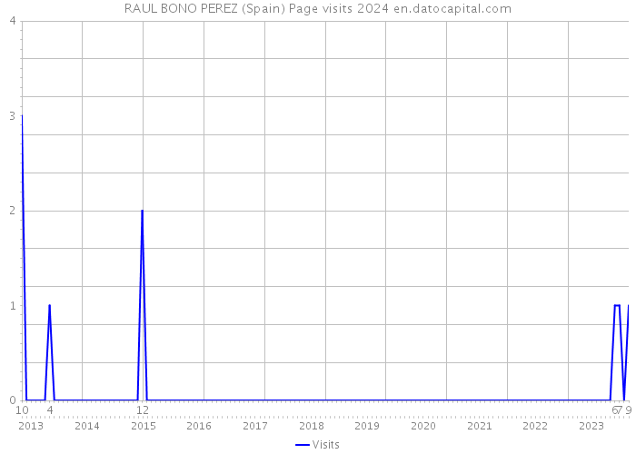 RAUL BONO PEREZ (Spain) Page visits 2024 