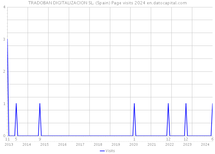 TRADOBAN DIGITALIZACION SL. (Spain) Page visits 2024 