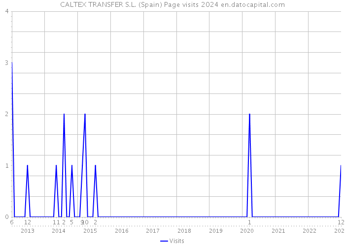 CALTEX TRANSFER S.L. (Spain) Page visits 2024 