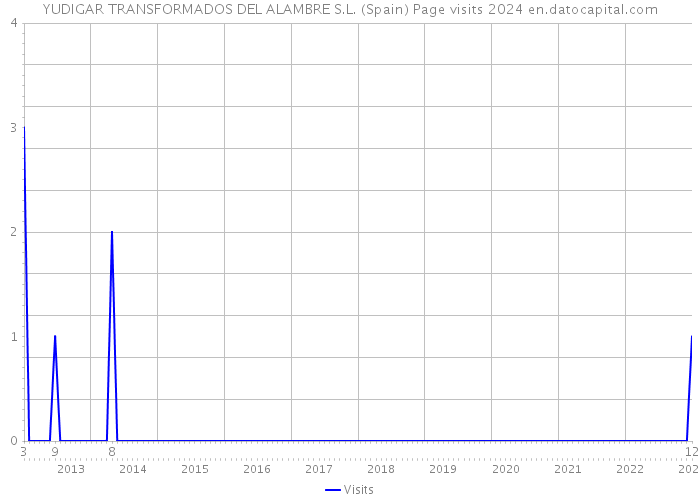 YUDIGAR TRANSFORMADOS DEL ALAMBRE S.L. (Spain) Page visits 2024 