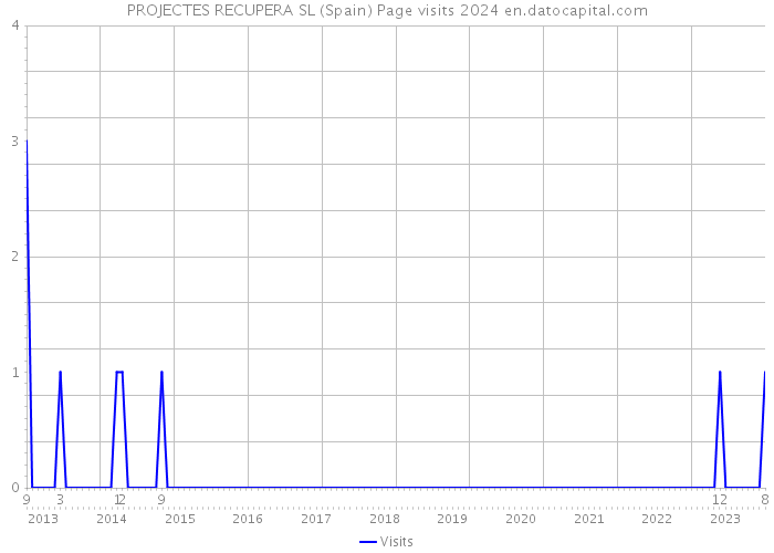 PROJECTES RECUPERA SL (Spain) Page visits 2024 