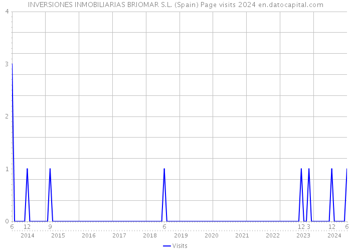 INVERSIONES INMOBILIARIAS BRIOMAR S.L. (Spain) Page visits 2024 