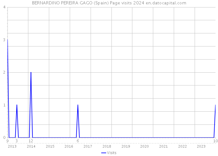 BERNARDINO PEREIRA GAGO (Spain) Page visits 2024 