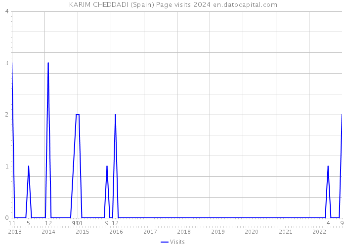 KARIM CHEDDADI (Spain) Page visits 2024 