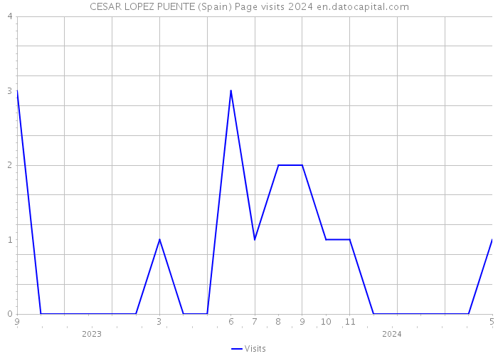CESAR LOPEZ PUENTE (Spain) Page visits 2024 