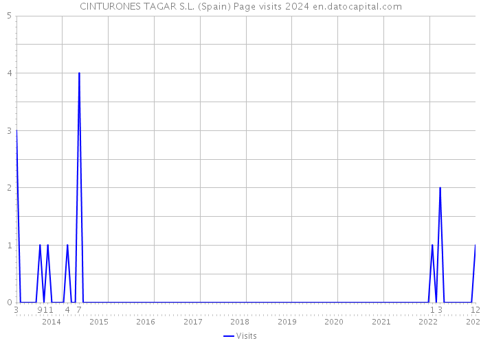 CINTURONES TAGAR S.L. (Spain) Page visits 2024 