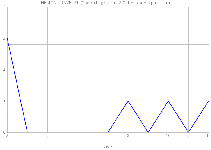 HEXION TRAVEL SL (Spain) Page visits 2024 