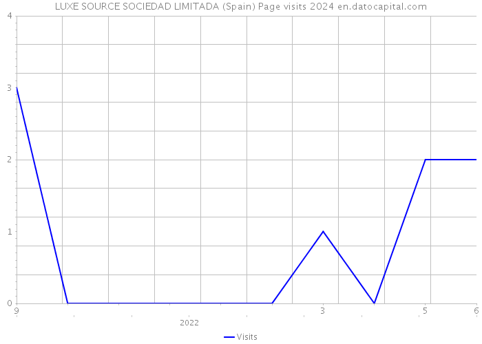 LUXE SOURCE SOCIEDAD LIMITADA (Spain) Page visits 2024 