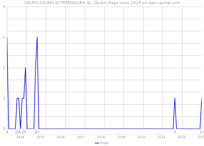 GRUPO ASOMA EXTREMADURA SL. (Spain) Page visits 2024 