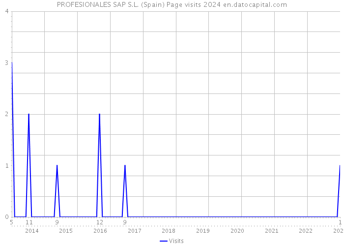 PROFESIONALES SAP S.L. (Spain) Page visits 2024 