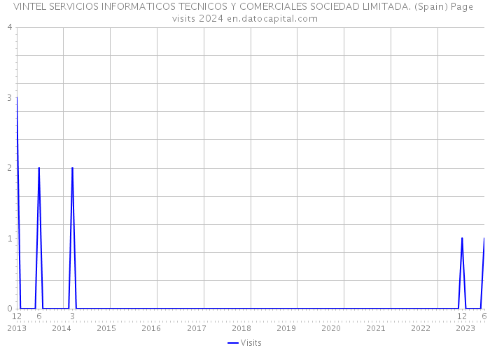 VINTEL SERVICIOS INFORMATICOS TECNICOS Y COMERCIALES SOCIEDAD LIMITADA. (Spain) Page visits 2024 