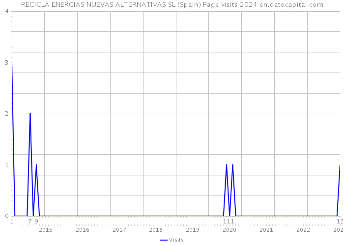 RECICLA ENERGIAS NUEVAS ALTERNATIVAS SL (Spain) Page visits 2024 