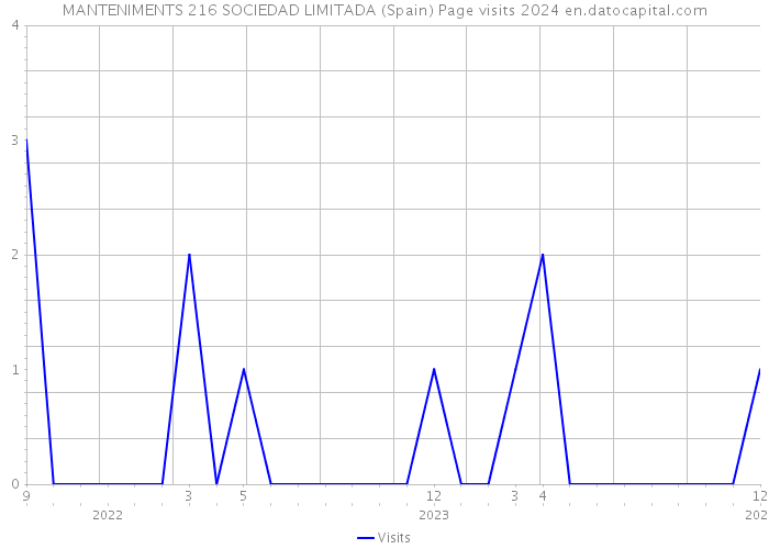 MANTENIMENTS 216 SOCIEDAD LIMITADA (Spain) Page visits 2024 