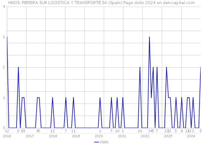 HNOS. PEREIRA SUR LOGISTICA Y TRANSPORTE SA (Spain) Page visits 2024 