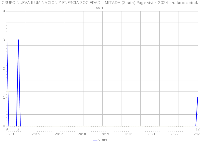 GRUPO NUEVA ILUMINACION Y ENERGIA SOCIEDAD LIMITADA (Spain) Page visits 2024 