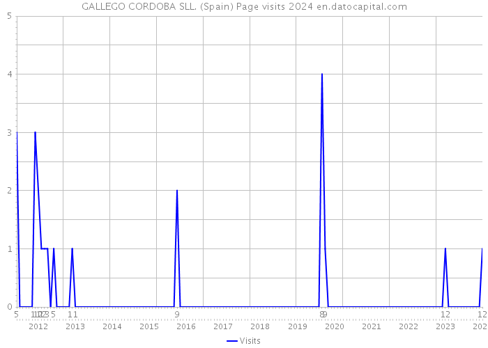 GALLEGO CORDOBA SLL. (Spain) Page visits 2024 