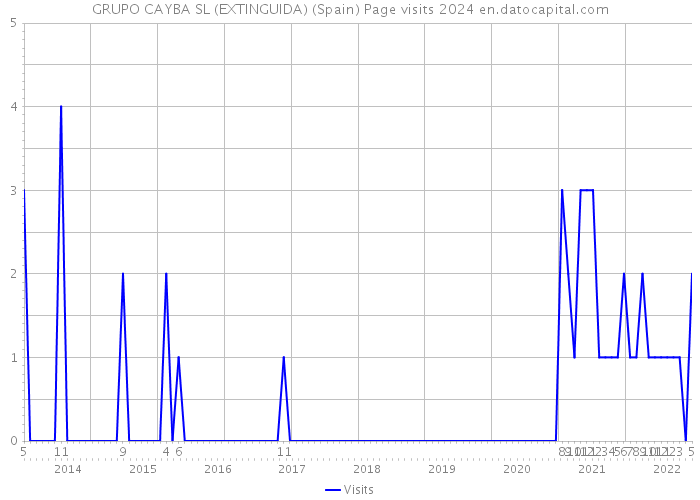 GRUPO CAYBA SL (EXTINGUIDA) (Spain) Page visits 2024 