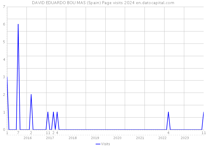 DAVID EDUARDO BOU MAS (Spain) Page visits 2024 