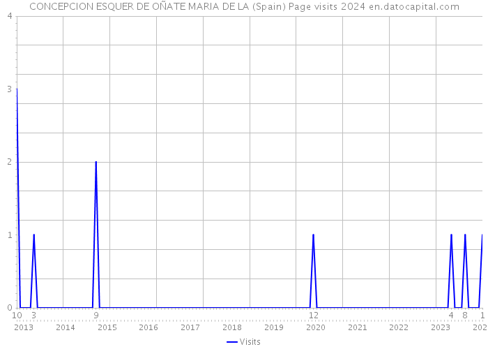 CONCEPCION ESQUER DE OÑATE MARIA DE LA (Spain) Page visits 2024 