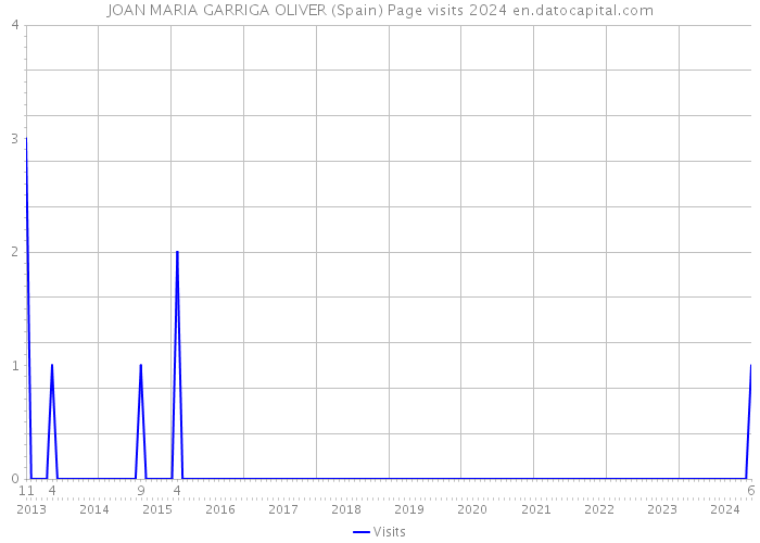 JOAN MARIA GARRIGA OLIVER (Spain) Page visits 2024 