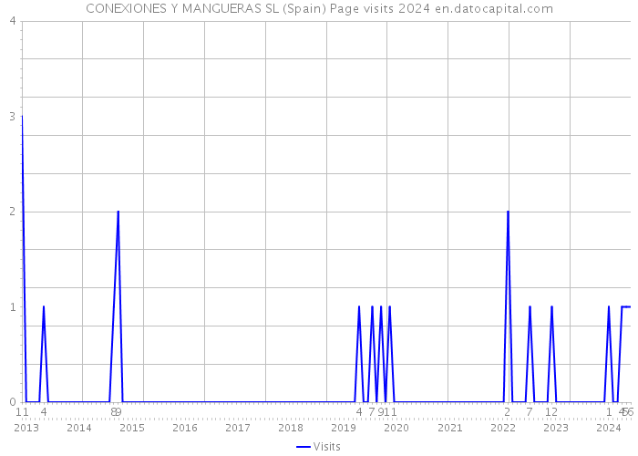 CONEXIONES Y MANGUERAS SL (Spain) Page visits 2024 