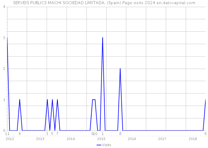 SERVEIS PUBLICS MACHI SOCIEDAD LIMITADA. (Spain) Page visits 2024 