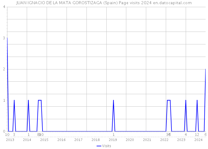 JUAN IGNACIO DE LA MATA GOROSTIZAGA (Spain) Page visits 2024 