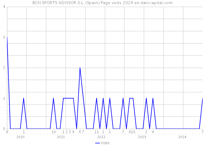 BCN SPORTS ADVISOR S.L. (Spain) Page visits 2024 