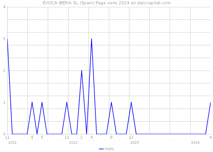 EVOCA IBERIA SL. (Spain) Page visits 2024 