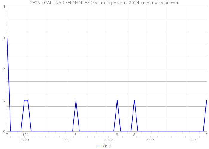 CESAR GALLINAR FERNANDEZ (Spain) Page visits 2024 