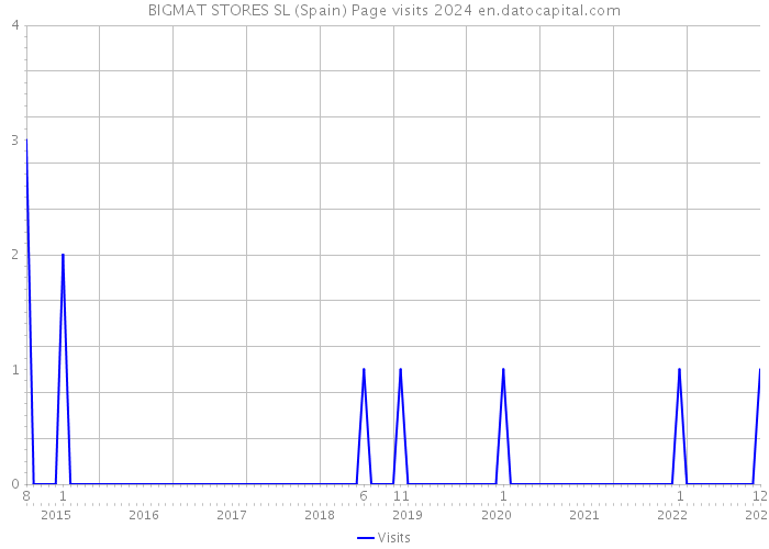 BIGMAT STORES SL (Spain) Page visits 2024 
