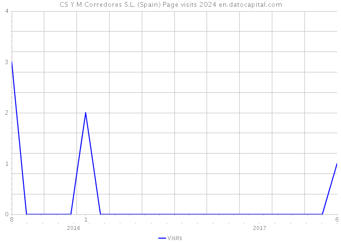 CS Y M Corredores S.L. (Spain) Page visits 2024 