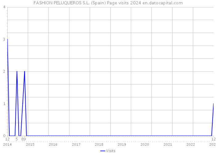 FASHION PELUQUEROS S.L. (Spain) Page visits 2024 