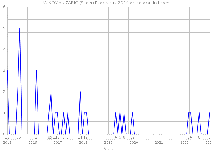 VUKOMAN ZARIC (Spain) Page visits 2024 