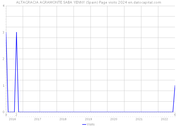 ALTAGRACIA AGRAMONTE SABA YENNY (Spain) Page visits 2024 