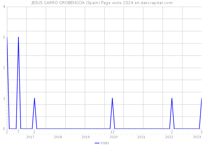 JESUS GARRO OROBENGOA (Spain) Page visits 2024 