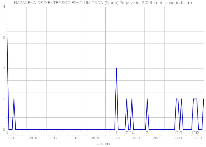 NAZARENA DE DIENTES SOCIEDAD LIMITADA (Spain) Page visits 2024 