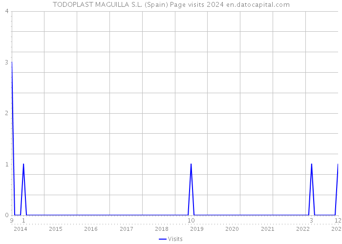 TODOPLAST MAGUILLA S.L. (Spain) Page visits 2024 