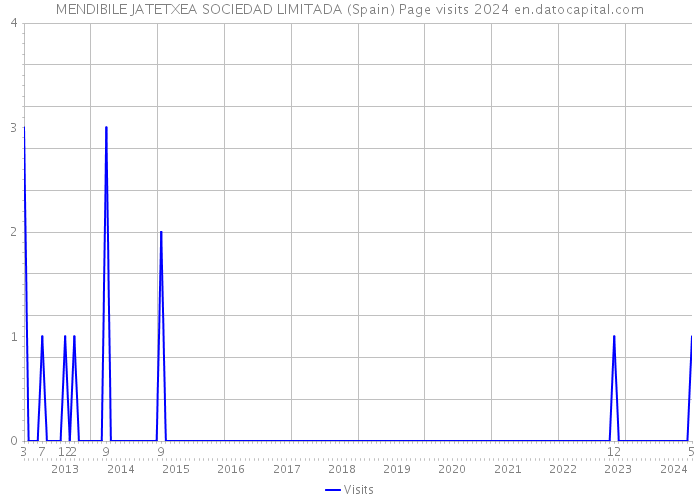 MENDIBILE JATETXEA SOCIEDAD LIMITADA (Spain) Page visits 2024 