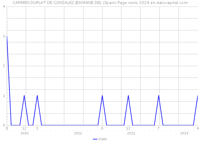 CARMEN DUPLAT DE GONZALEZ JEANNINE DEL (Spain) Page visits 2024 