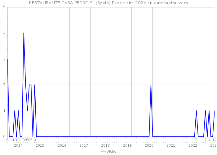 RESTAURANTE CASA PEDRO SL (Spain) Page visits 2024 