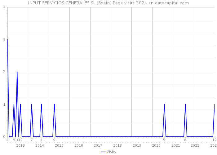 INPUT SERVICIOS GENERALES SL (Spain) Page visits 2024 