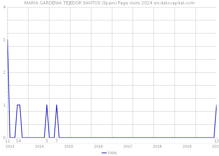 MARIA GARDENIA TEJEDOR SANTOS (Spain) Page visits 2024 