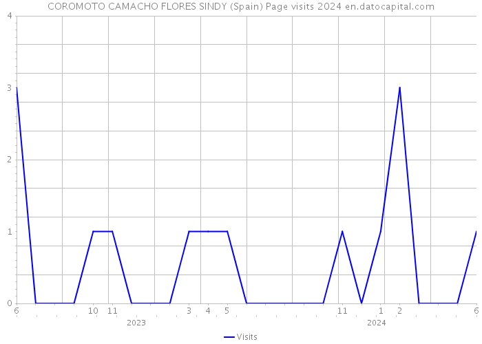 COROMOTO CAMACHO FLORES SINDY (Spain) Page visits 2024 