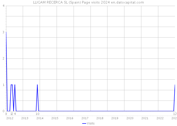 LLIGAM RECERCA SL (Spain) Page visits 2024 