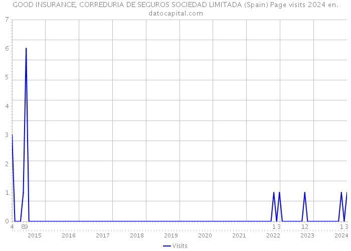 GOOD INSURANCE, CORREDURIA DE SEGUROS SOCIEDAD LIMITADA (Spain) Page visits 2024 